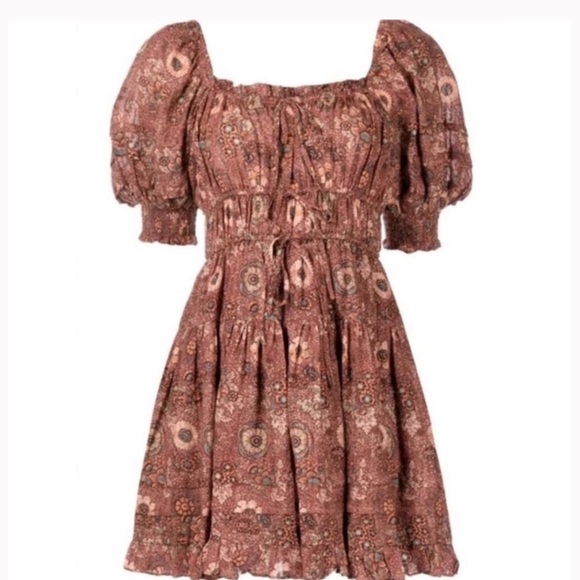 ULLA JOHNSON Juniper Puff Sleeve Dress, size 2 - Picture 2 of 7